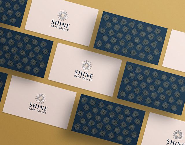 Shine brand identity and stationery
